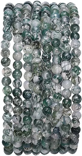 Miniatura 86 de BEADIA Cuentas redondas de piedra natural de jade de amazonita semipreciosas sueltas para hacer joyas 6MM 61PCS Amazonita Jade