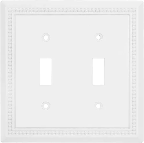 Miniatura 14 de Henne Bery Sunken Pearls - Placa de interruptor/placa de pared y cubierta de salida (decorador individual, 2 unidades, negro mate)