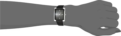 Miniatura 3 de Anne Klein Reloj con correa de cuero para mujer, AK2706, NegroPlateado, AK2707BKBK