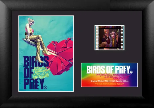 Miniatura 7 de Trend Setters DC Comics - Birds of Prey - Harley Quinn y Hyena - Presentación de escritorio MiniCell FilmCells de 7" x 5" - Con clip de película