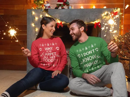 Miniatura 7 de Wild Bobby Suéteres feos de Navidad para parejas, unisex, a juego, para él y ella, sudaderas navideñas