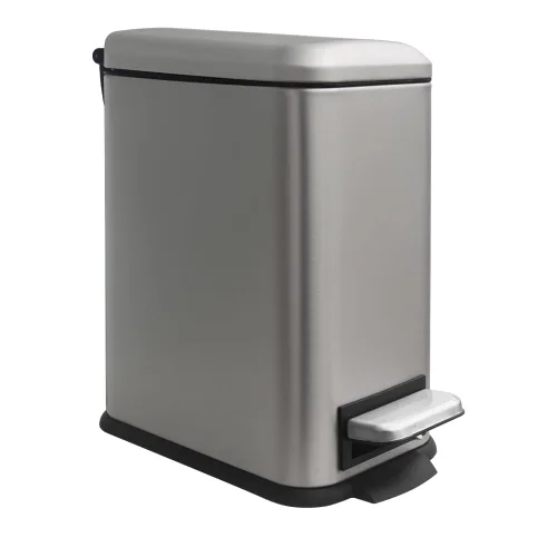 Miniatura 29 de Cubo de basura pequeño para baño con tapa, cubo de basura de 1.3 galones con cubo interior extraíble, cubo de basura delgado con tapa de cierre