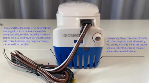 Miniatura 6 de Dontmiss Bomba de sentina sumergible automática para lancha pequeña de 12 V, 1100 gph automática con interruptor de flotador, salida de 1 1/8