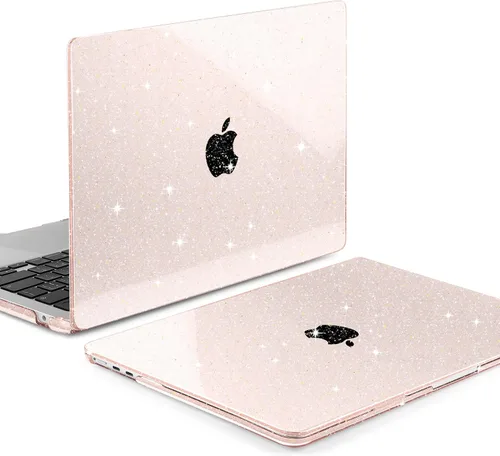Miniatura 8 de MEEgoodo Funda con purpurina para MacBook Air de 13 pulgadas 2026 2025 2024 2022, compatible con los modelos A3449 (M5)/A3240 (M4)/A3113 (M3)/A2681