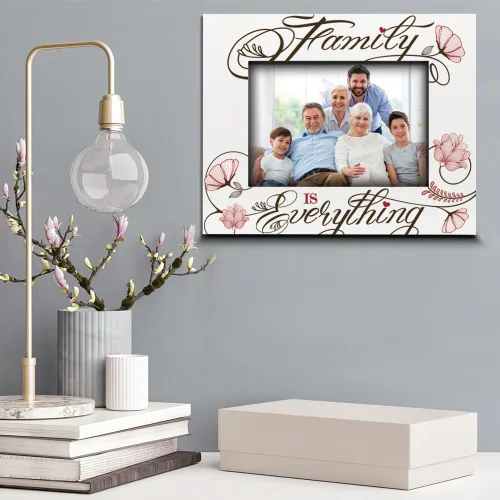 Miniatura 2 de BELLA BUSTA - Marco de fotos Family Is Everything: regalo para mamá, papá, abuela, abuelo, abuelos, impresión UV (5 x 7 pulgadas, horizontal)