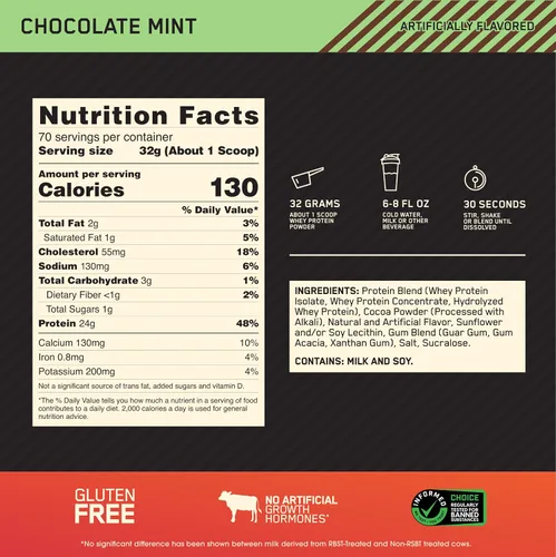 Miniatura 3 de Optimum Nutrition Estándar dorado 100% Proteína de Suero de Leche en Polvo, Pie de lima, 1.8 Libra