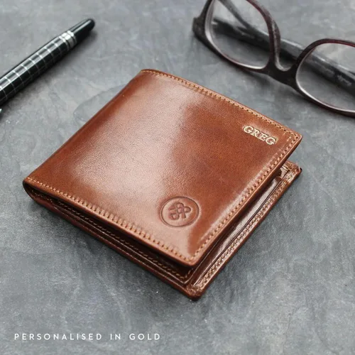 Miniatura 8 de Maxwell Scott - Cartera plegable de piel de lujo para hombre The Vittore Billetera clásica para recibos, Negro