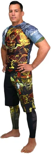 Miniatura 7 de SHOGUN Camiseta de compresión de lucha contra erupción BJJ MMA Premium Jiu Jitsu Fighting Grappling