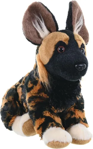 Wild Republic – Peluche de perro salvaje africano, muñeco de felpa, juguete de peluche, regalo para niños, Colección Cuddlekins - 8 pulgadas