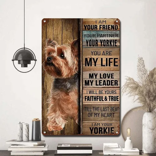 Miniatura 29 de Letrero de metal con texto en inglés "I Am Your Friend", regalo para los amantes de Weimaraner, arte de pared vintage, letreros de barra