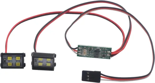 Miniatura 2 de ShareGoo RC de doble cabeza 4LED barra de luz LED lámpara de techo brillante simulación compatible con Traxxas TRX-4 Trx4 Axial SCX10 90046 RC4WD