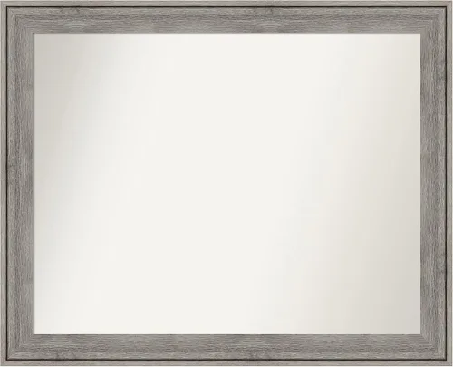 Miniatura 533 de Amanti Art Espejo de pared personalizado no biselado (24.5 x 24.5 pulgadas), marco gris marrón alta, varios tamaños personalizados, espejo de baño