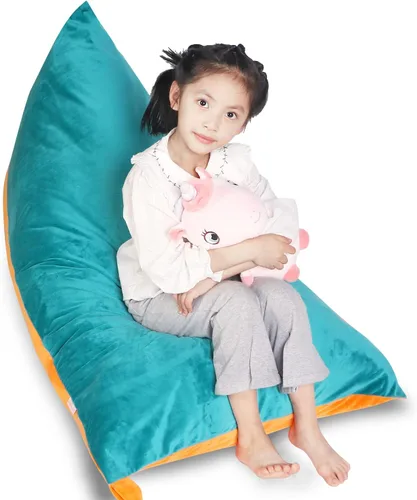 Miniatura 10 de LOLOMLO Funda para puf de almacenamiento de animales de peluche, lona con margaritas de felpa, artículos de almacenamiento y asiento sentado