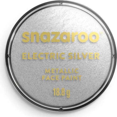 Snazaroo - Pintura metálica para rostro y cuerpo, olla de 18,8 g (0,66 oz), plateada
