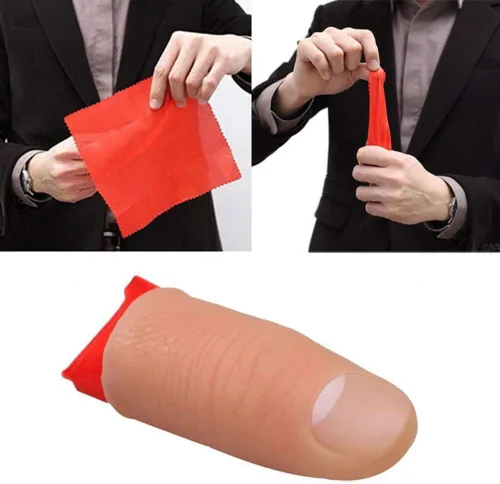 Miniatura 7 de PULABO Magic Thumb Tip Trick Finger Rubber Close Up Vanish Appearing Hanky Trick Prop Cómodo y respetuoso con el medio ambiente