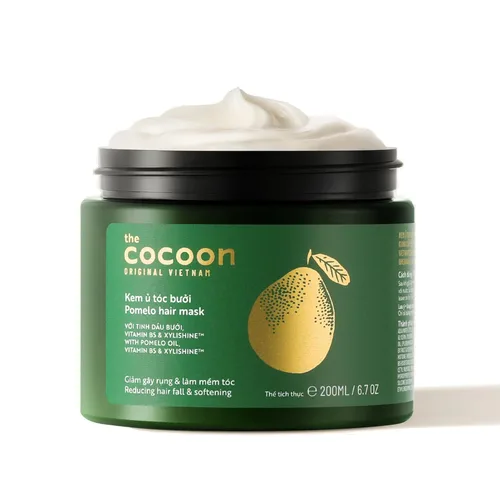 Cocoon Original Viet Nam Pomelo Mascarilla capilar para cabello seco y dañado, tratamiento capilar acondicionador profundo con aceite esencial de