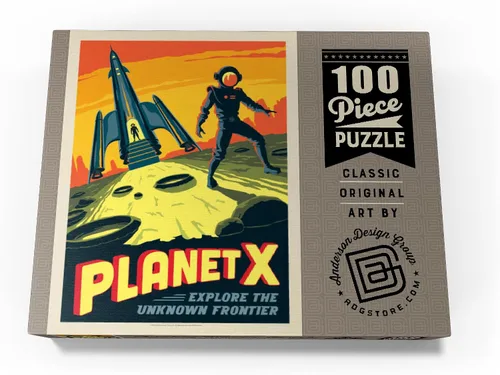 Miniatura 4 de MyPuzzle Planet X, póster vintage, rompecabezas prémium de 100 piezas para adultos