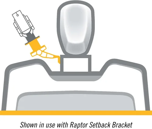 Miniatura 6 de Minn Kota 1810380 Raptor Jack Placa Adaptador Soporte - Estribor, 5" Setback, 4" Elevación, Negro