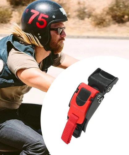 Miniatura 6 de RACOONA Hebilla de Botón para Casco, Hebilla de Liberación Rápida para Correa de Casco de Motocicleta, Accesorios para Automóvil Clip de Velocidad