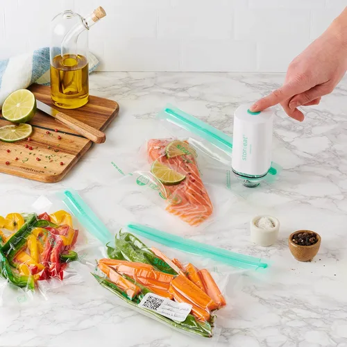 Miniatura 2 de MASTRAD - Stor'eat Smart Bags S - Bolsas reutilizables para Sous Vide - Mantén la comida fresca - Cocina saludable - Juego de 10-8.7 x 8.3 pulgadas