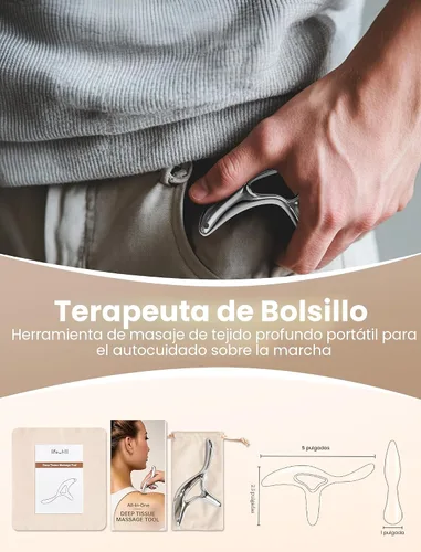 Miniatura 9 de lifechill Herramienta de masaje de punto gatillo para masaje de tejido profundo y Gua Sha, herramienta raspadora muscular HSA para aliviar el dolor