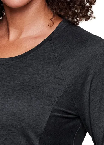 Miniatura 5 de RBX Active - Camiseta de manga larga para mujer, súper suave, con teñido espacial, para correr