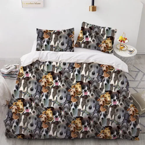 Miniatura 20 de Juego de funda de edredón de Malinois belga, juego de ropa de cama decorativo de 3 piezas con 2 fundas de almohada, funda de edredón suave, juego
