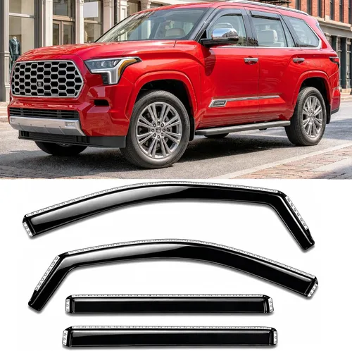 Miniatura 56 de Protectores de lluvia adhesivos 2017-2022 para Honda CR-V Viseras deflectoras de ventana lateral LX EX EX-L Touring 3D onduladas estilo JDM CRV