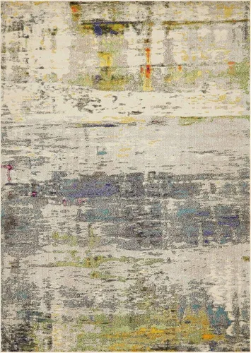 Miniatura 15 de Tapete abstracto Unique Loom, colección Estrella, moderno, multiárea, Polipropileno, Gris
