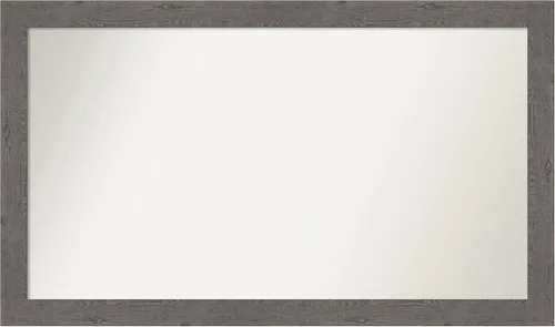 Miniatura 196 de Amanti Art Espejo de baño gris para sobre el fregadero, 31 x 48 pulgadas, espejo de tocador rectangular estrecho de color gris, marco de madera
