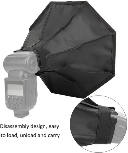 Miniatura 4 de Flash Softbox, 11.8x11.8 in plegable Speedlight Softbox difusor cubierta universal para para cámara réflex digital
