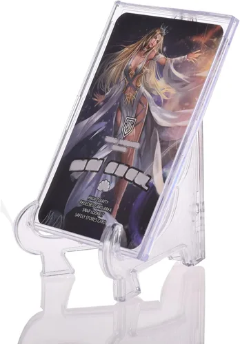 Miniatura 3 de Fundas para tarjetas coleccionables, 20 unidades, protectores de tarjetas de acrílico duro, ladrillo transparente + 5 soportes de exhibición