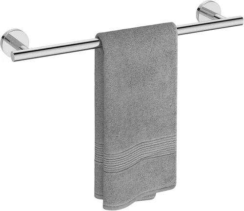 USHOWER Barra de toalla cromada pulida, toallero de 18 pulgadas para montaje en pared de baño, varilla de toalla de acero inoxidable SUS304 Cromo