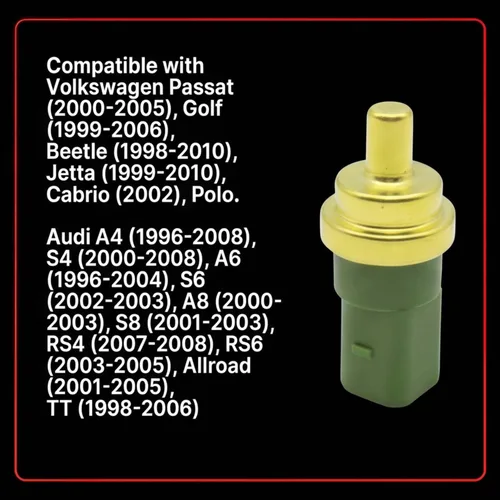 Miniatura 3 de Sensor de temperatura del refrigerante del motor 059919501A compatible con Volkswagen Passat Golf Beetle Jetta Eurovan Cabrio Polo Audi A4 S4 A6 S6