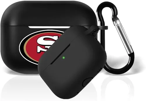 Miniatura 15 de Funda protectora de silicona para 49ers compatible con AirPods de 1ª/2ª generación, funda de carga, llavero
