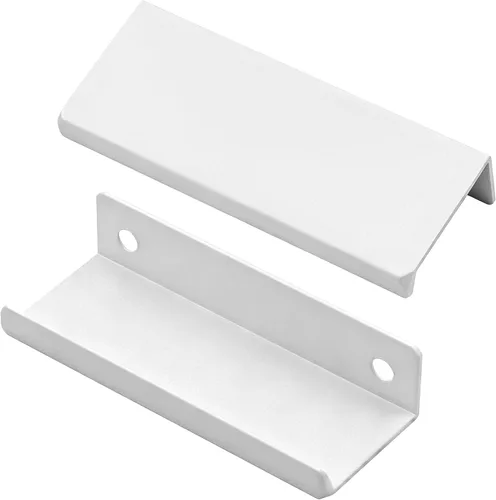 Miniatura 28 de Tiradores negros de 1.38 pulgadas para gabinete, 10 unidades, espacio entre agujeros de 0.63 pulgadas, tiradores de borde de aleación de aluminio
