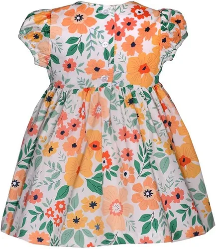 Miniatura 2 de Bonnie Jean Vestido de Pascua para niña, vestido fruncido floral de primavera para bebés y niñas pequeñas