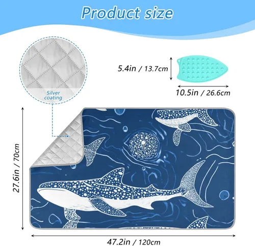 Miniatura 2 de Alfombrilla de planchar y almohadilla magnética resistente al calor, manta de planchado portátil de viaje, fundas para tabla de planchar de 27.6 x