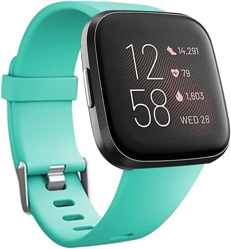 Miniatura 18 de Bandas de repuesto compatibles con Fitbit Versa/Versa 2 / Versa Lite, correa ajustable de silicona para accesorios clásicos, correas de fitness