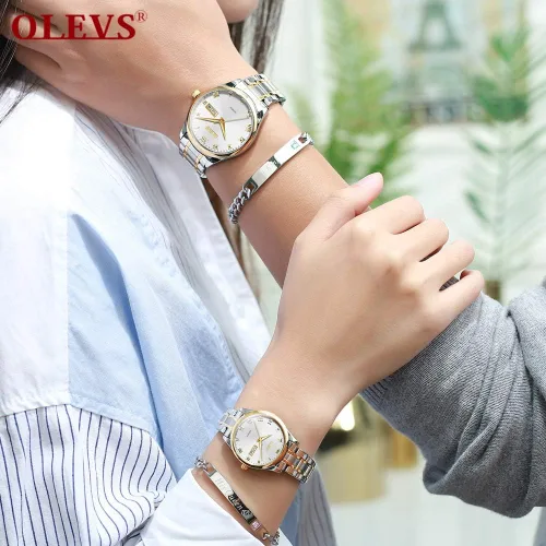 Miniatura 7 de OLEVS Fashion Watches for Women Waterproof Analog Quartz Wrist Watches for Women Stainless Steel Calendar Watch