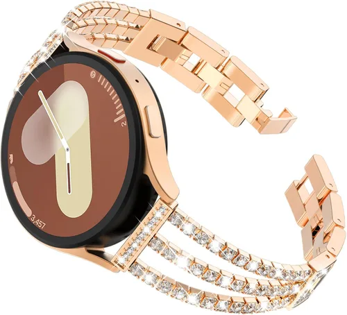 Miniatura 11 de FULLIFE Compatible with Samsung Galaxy Watch 7 6 5 4 FE Band 40mm 44mm for Women, Jewelry Metal Wristband Strap for Galaxy Watch 6 Classic 4 Classic