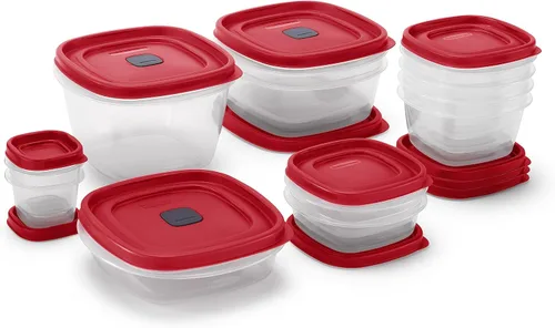 Rubbermaid Juego de recipientes de almacenamiento de alimentos surtidos - Caja de: 1; Cantidad de cada paquete: 24; Cantidad total de artículos: 24
