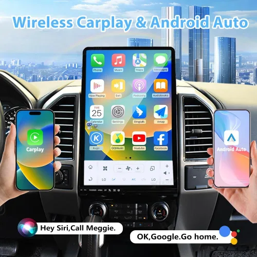 Miniatura 3 de XUENAV Radio de coche Android de 16.8 pulgadas para Ford F150 Raptor 2015 2016 2017 2018 2019 2020 2021 2022 Pantalla táctil Android Auto