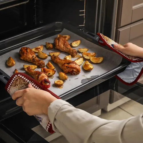 Miniatura 2 de Bencailor 12 soportes para ollas con bolsillo para cocina, guantes calientes para horno, bolsa de galletas, guantes de horno para cocina, regalo
