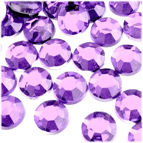 Miniatura 18 de The Crafts Outlet 144 diamantes de imitación redondos de 0.630 in - parte trasera plana rojo rubí rojo