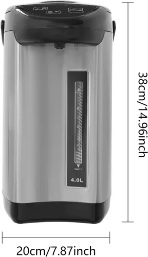 Miniatura 2 de Hervidor eléctrico de 4 litros, tetera de acero inoxidable con 3 modos de dispensación de agua, olla eléctrica para cocina, comedor, sala de estar