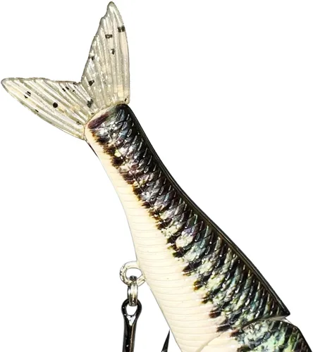 Miniatura 3 de Topwater - Señuelo de pesca artificial Bionic Wobbler, 5.5 pulgadas/1.02 onzas, simulación de hundimiento lento, cebo duro multiarticulado