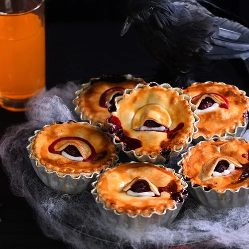 Miniatura 3 de Hemoton Envoltorio de tarta de huevo, 12 piezas de tarta de huevo, mini moldes de acero inoxidable, mini tartaleta de tartaleta, pastel de tartaleta