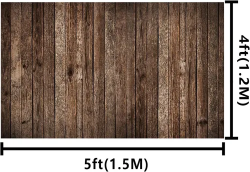 Miniatura 2 de MEHOFOND Alfombrillas para fotografía de 5 x 4 pies, alfombrillas de goma marrón con superficie de algodón, telón de fondo de fotografía para recién