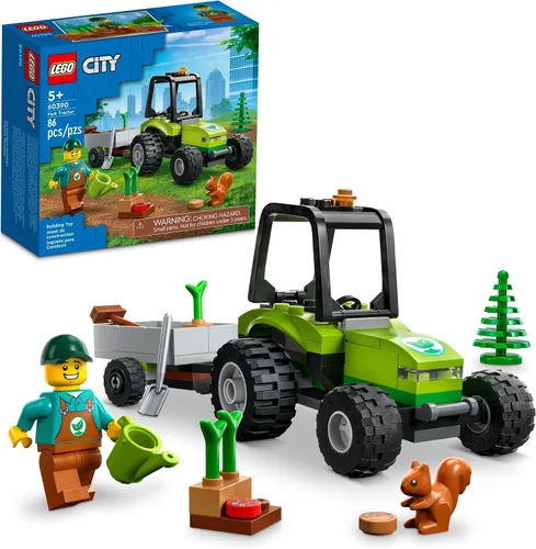 Lego 60390 City Great Vehicles Park Tractor Farmhouse Toy Kit de construcción con animales de juguete, incluye minifigura, a partir de 5 años, idea